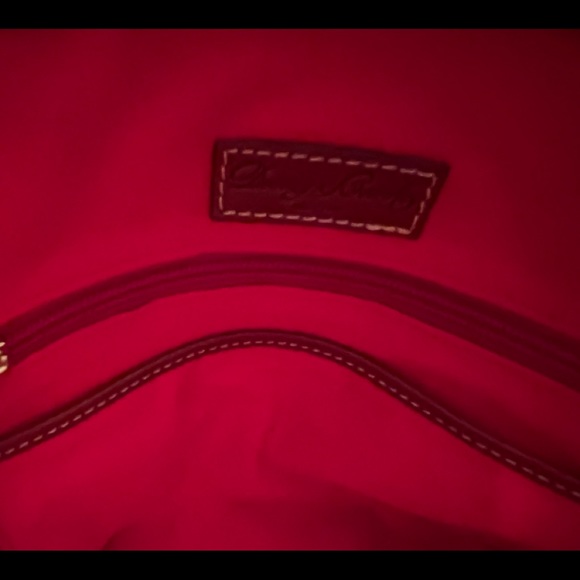 Dooney & Bourke Aubrey Cream/ Brown Pebble Leather Tassel Satchel Handbag - Picture 12 of 16